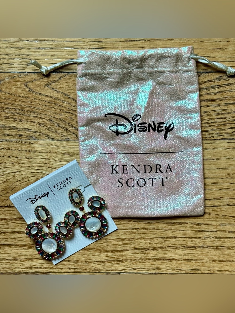 Kendra Scott x Disney Mickey Mouse Multicolor Statement Drop Earrings with Pouch - Picture 2 of 3